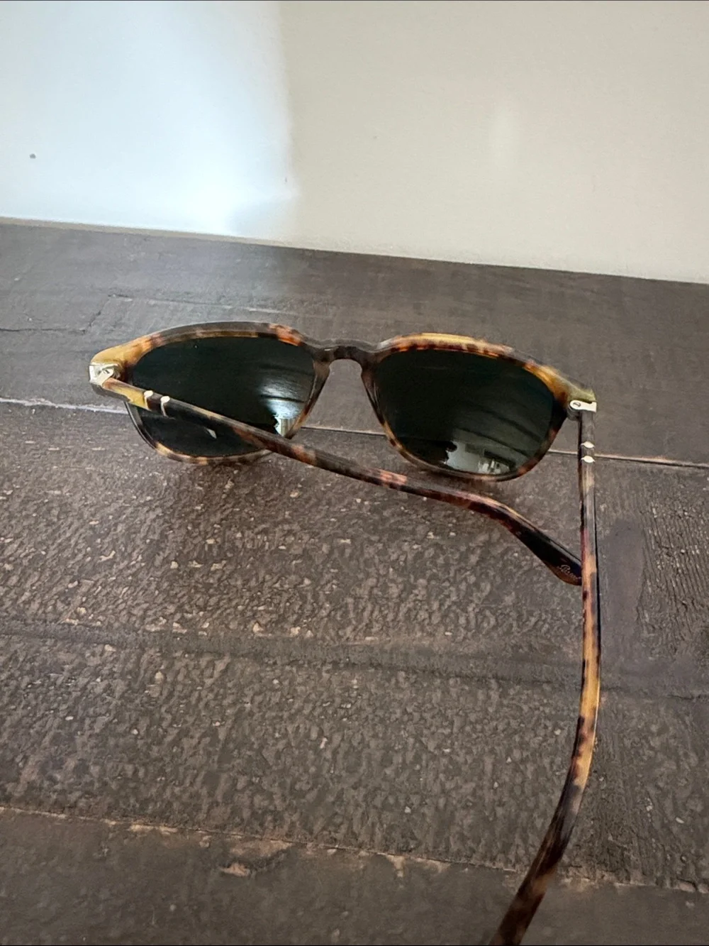 Persol Tortoiseshell Frame with Light Blue Lenses - Men